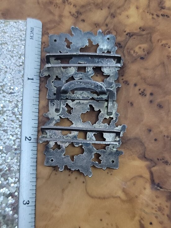 Antique Art Nouveau Two-piece Sterling Sash/belt Buckle (William B. Kerr?) main image 4